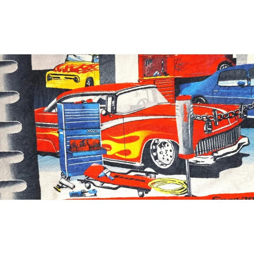 Vintage Snap-On Tools Hot Rods Beach Towel Classic Cars Garage Official Cotton